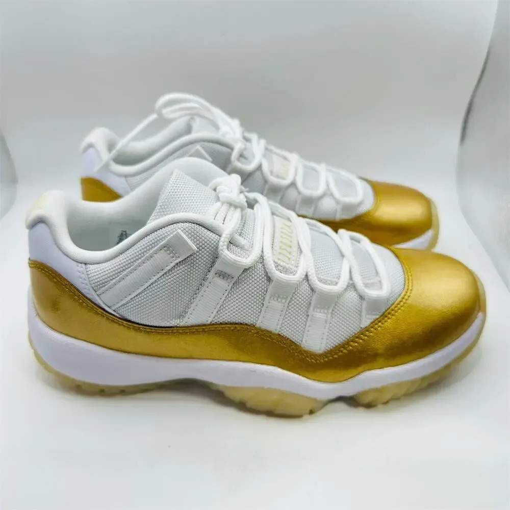 Air Jordan 11 Retro Low Mother's Day Women's Sneakers White Gold Size 6.5